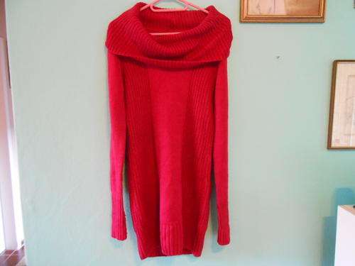 Pink Cowl Neck Long Length Jersey (Small)